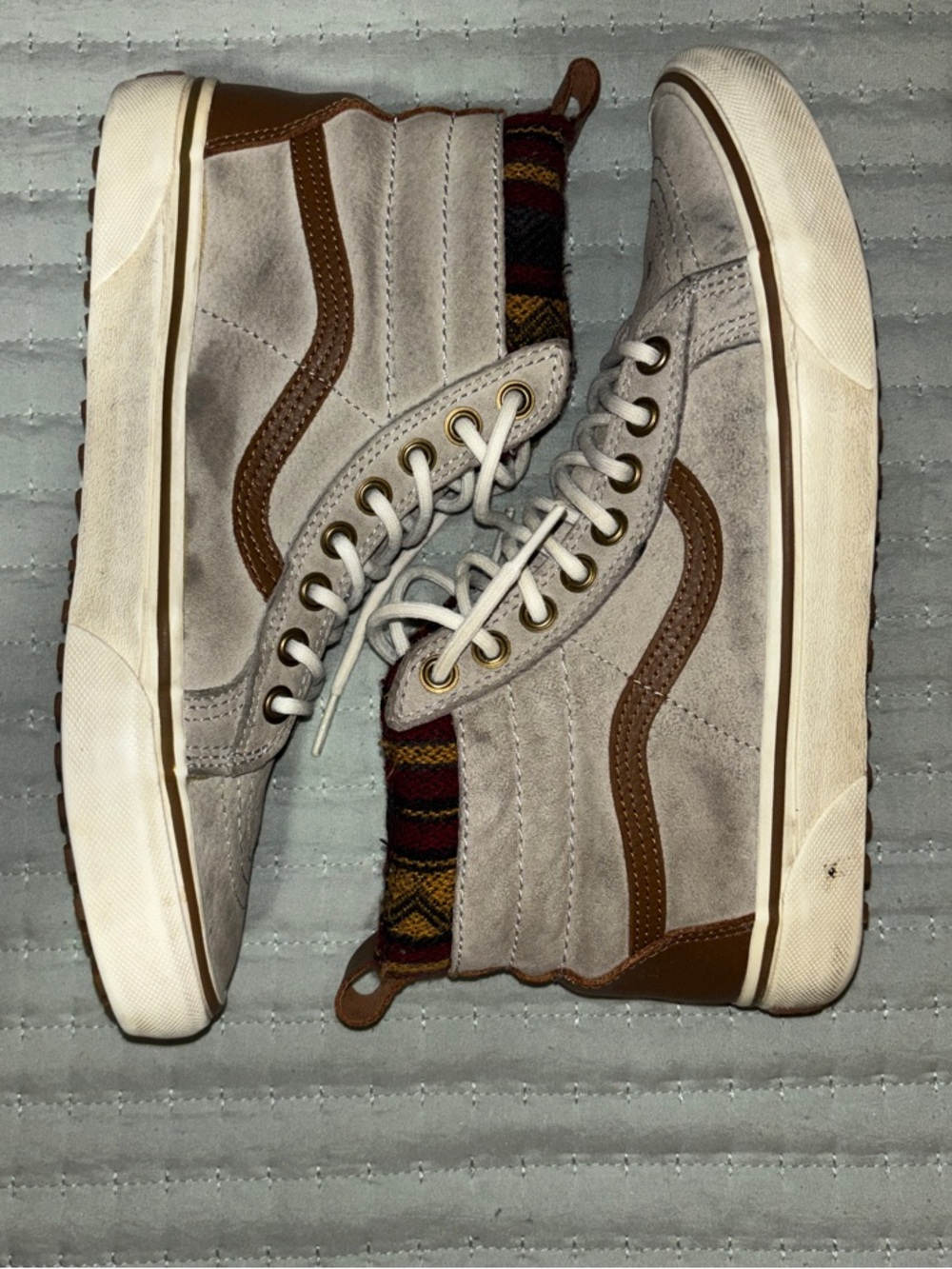 Vans Sk8-Hi MTE Aztec Geometric-Lined Suede High-Top Sneakers - M8/W9.5